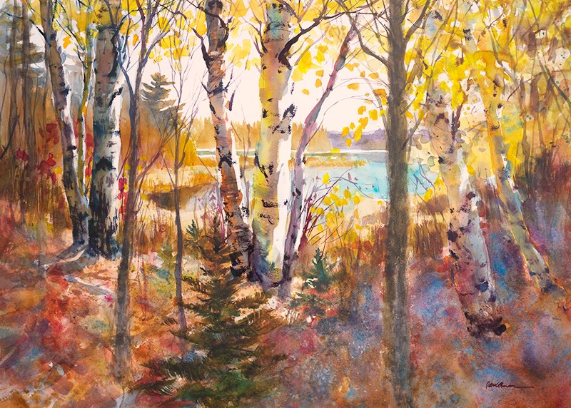 Autumn Northwoods – giclée print of the painting by Paul Oman