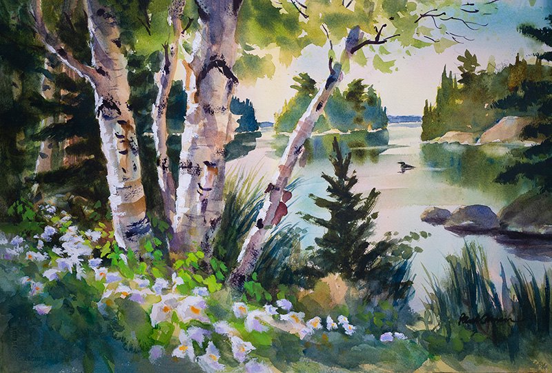 Spring's Return to the North, watercolor by Paul Oman